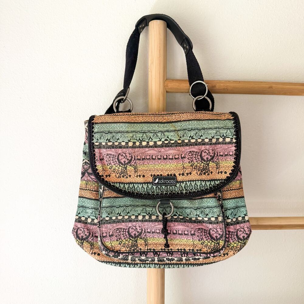 Sakroots Boho Backpack Tribal Print Canvas Festival Travel School Bag